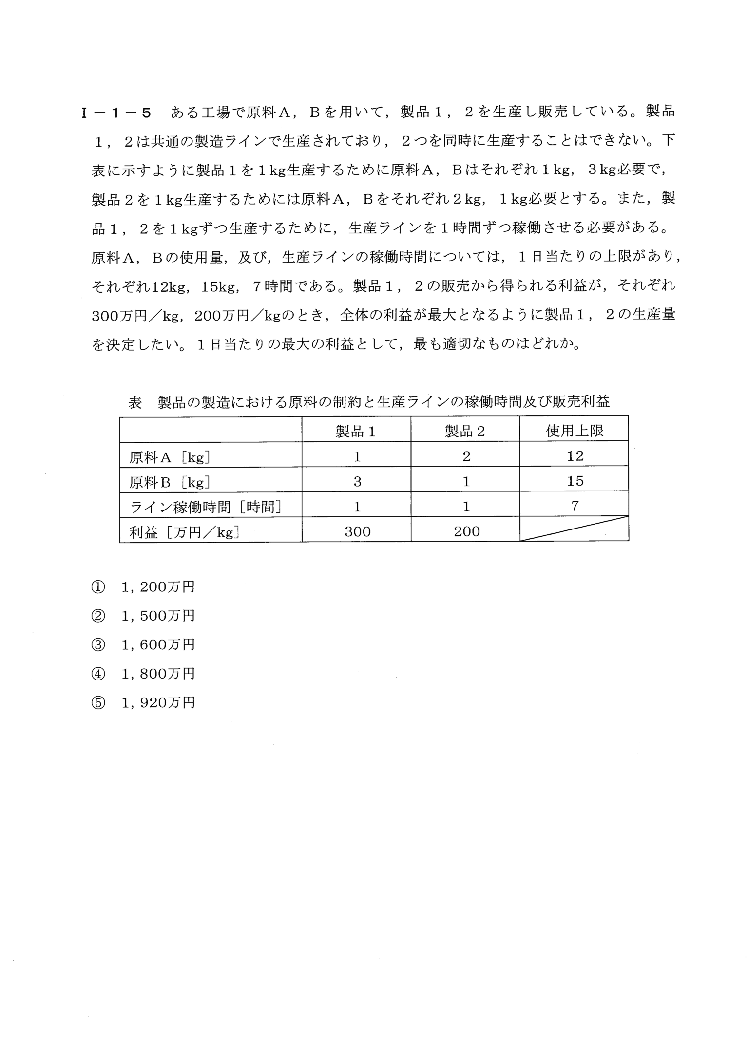 I-1-5 問題画像